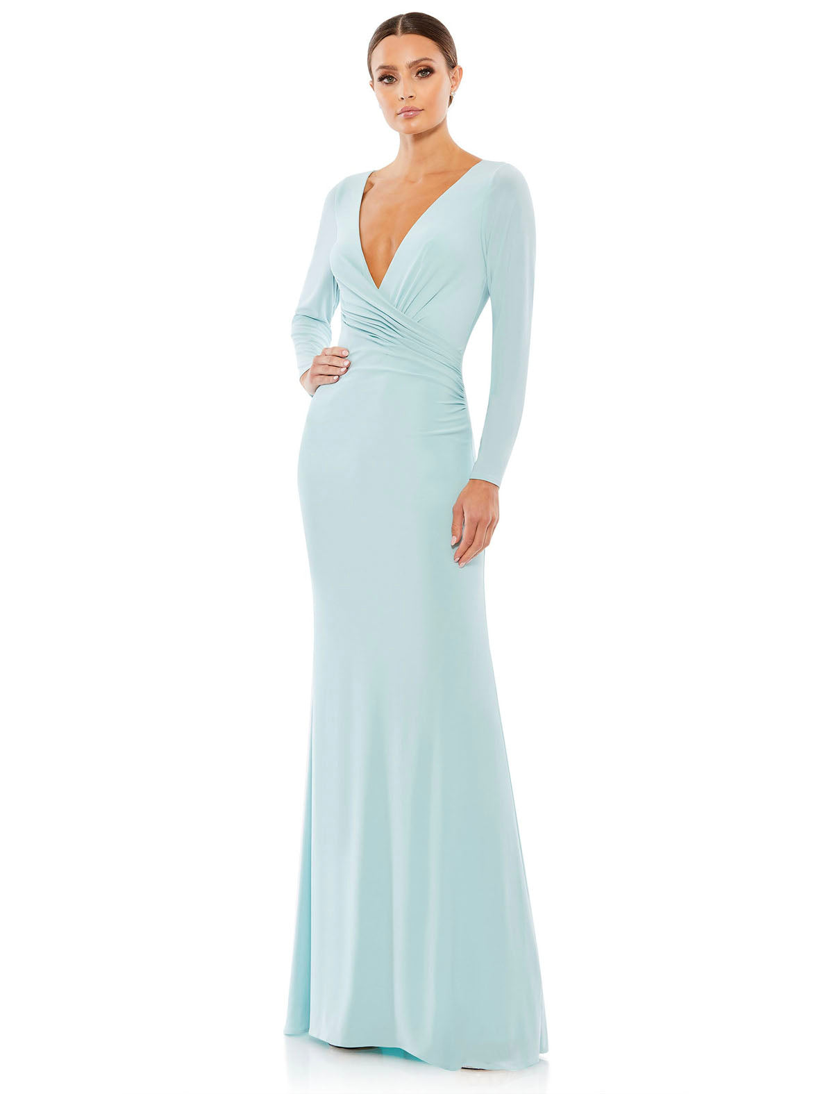 Vestido Celeste Manga Larga – Gaun Dresses