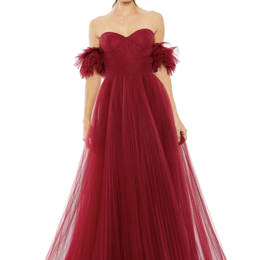 Vestido Tulle Vino