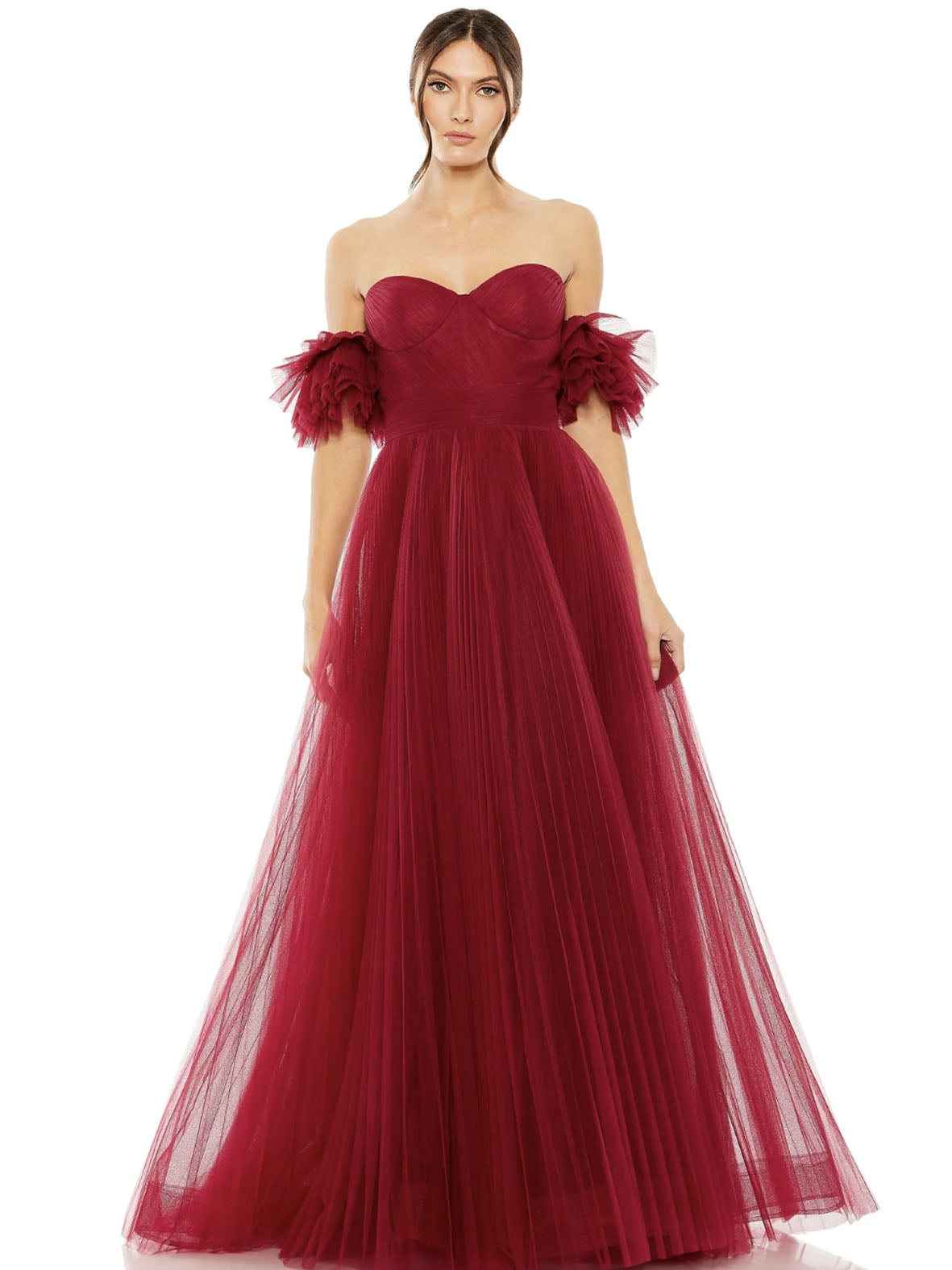 Vestido Tulle Vino