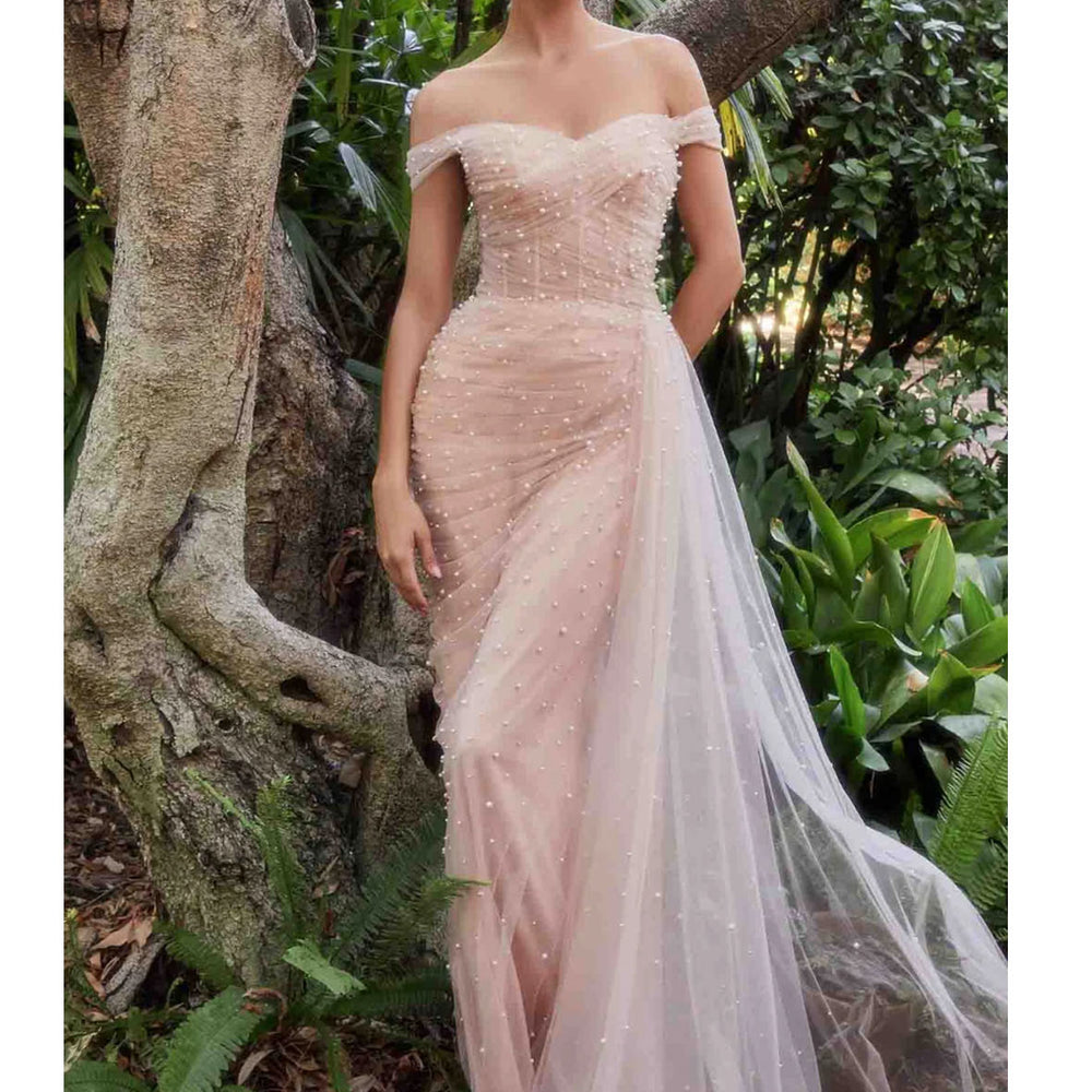 Vestido Perlas Rosé