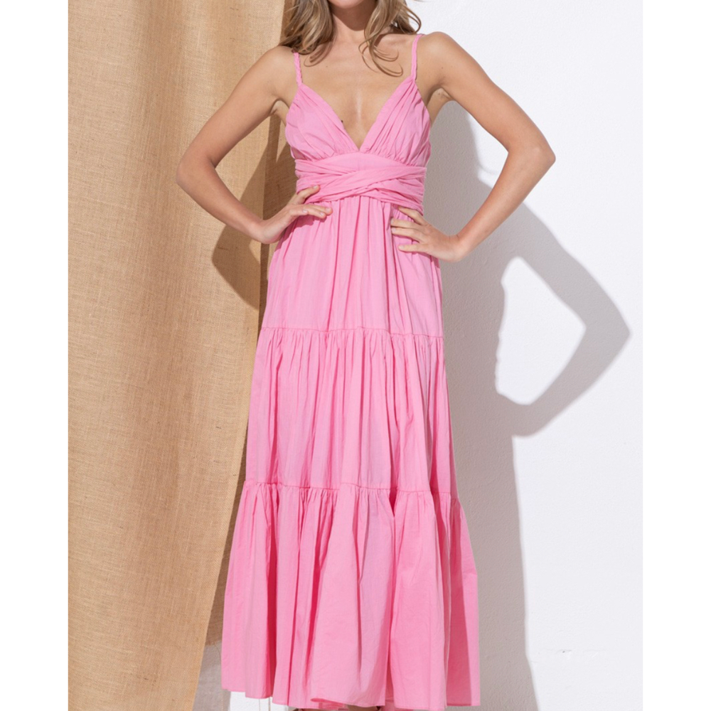 Vestido Rosa Midi