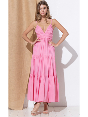 Vestido Rosa Midi