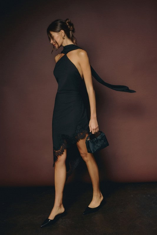 Vestido Satín Negro