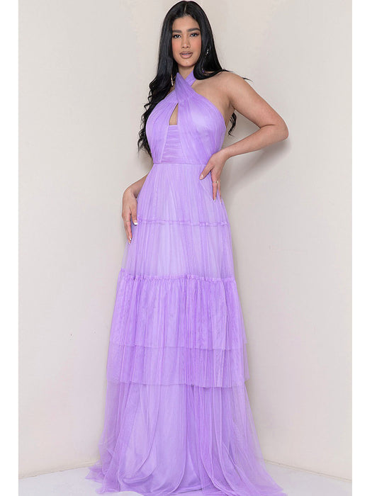 Vestido Tulle Lila