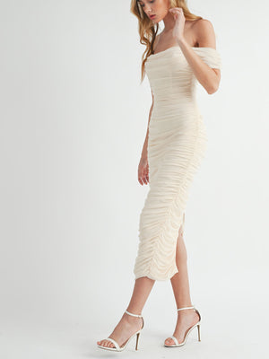 Vestido Mesh Nude