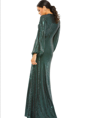 Vestido Sequins Verde