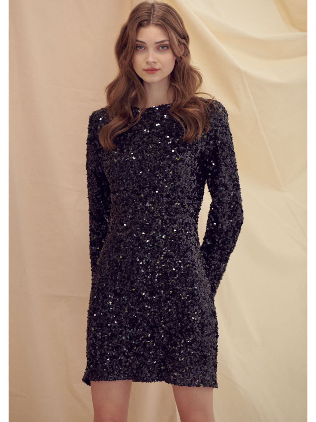 Vestido Sequins Negro