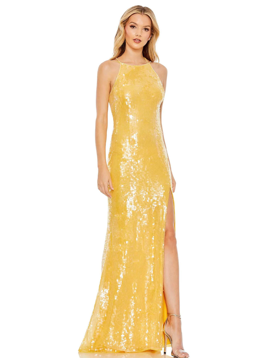 Vestido Sequins Amarillo