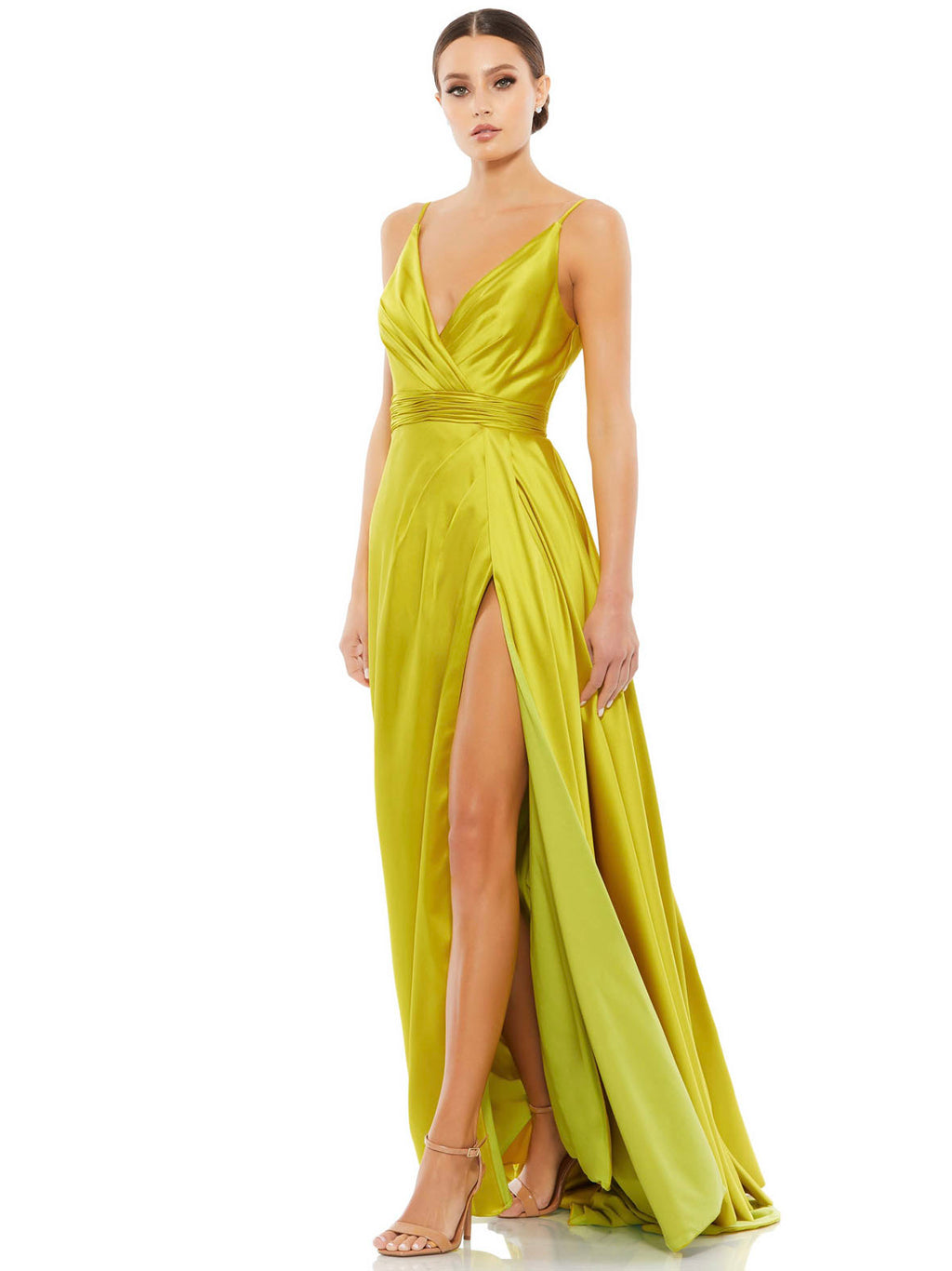 Vestido Satín Amarillo