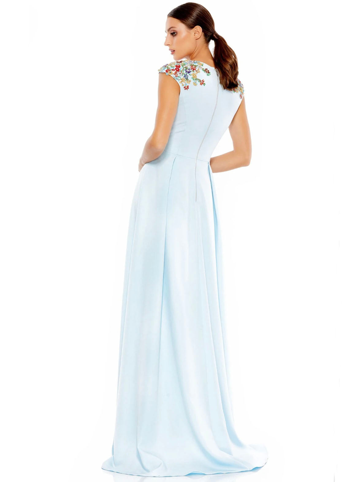 Vestido Pedrería Celeste