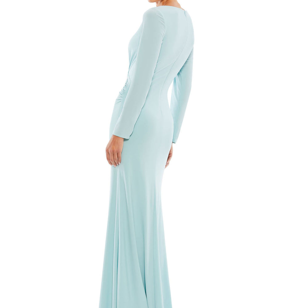 Vestido Celeste Manga Larga