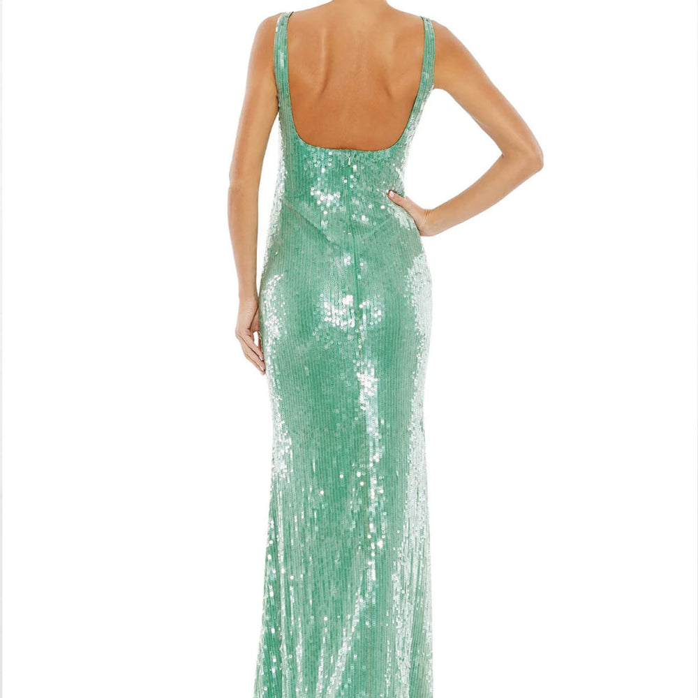 Vestido Sequins Verde
