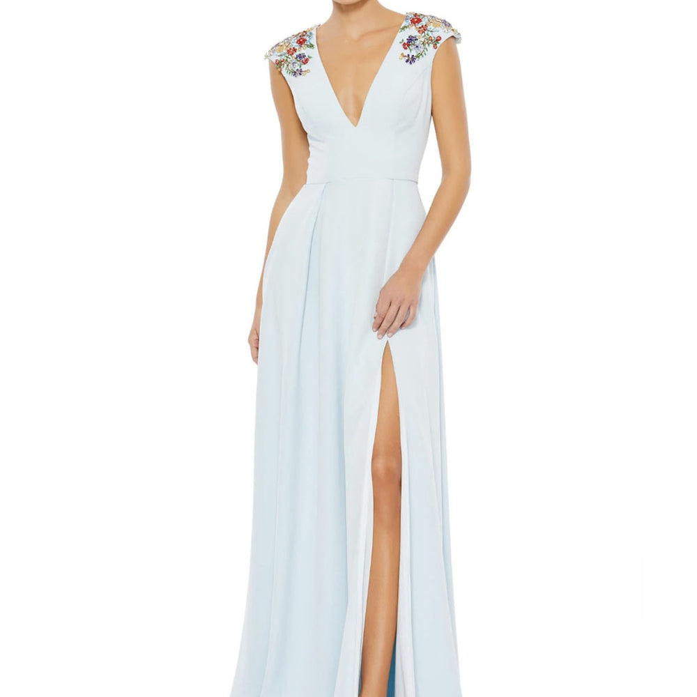 Vestido Pedrería Celeste