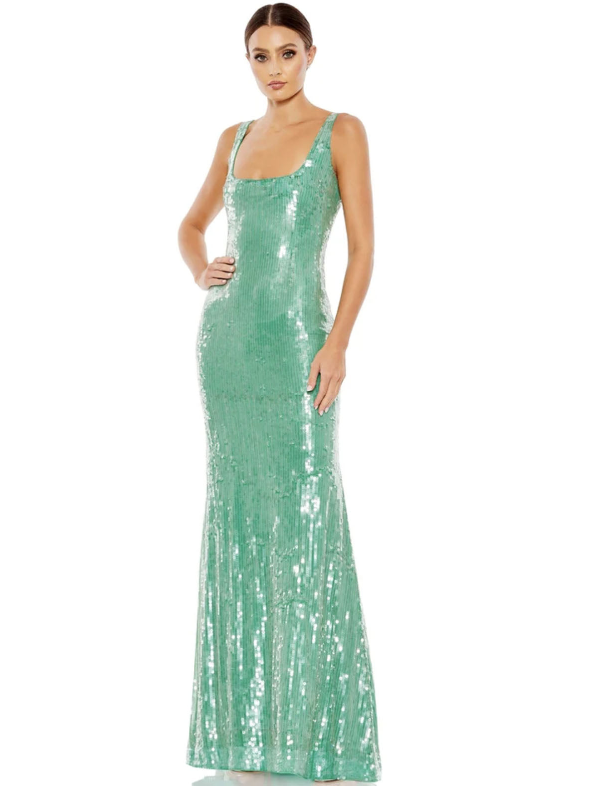 Vestido Sequins Verde