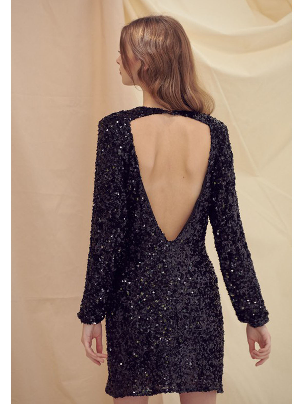 Vestido Sequins Negro