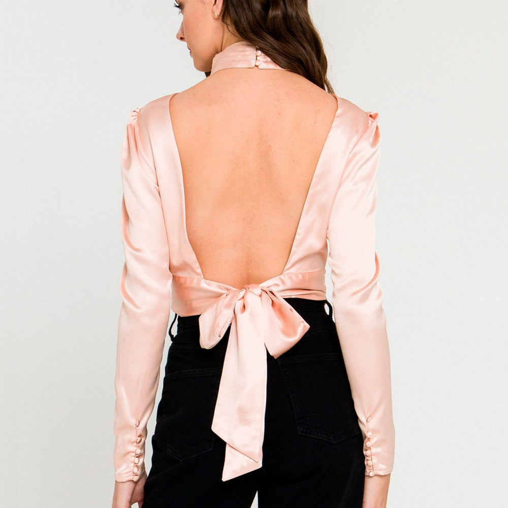 Top Satinado Rosa